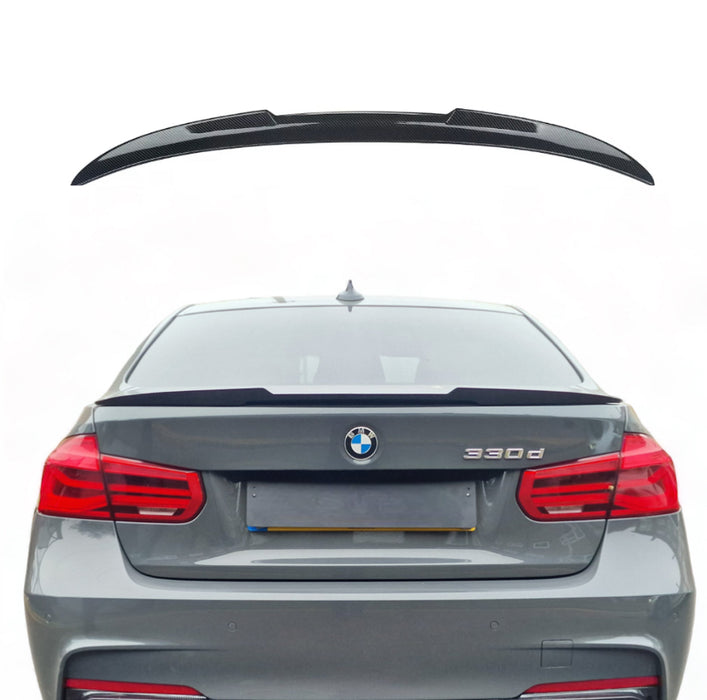 BMW 3 Series F30 F80 M3 V M4 Style Carbon Look Boot Spoiler - Auto Kits