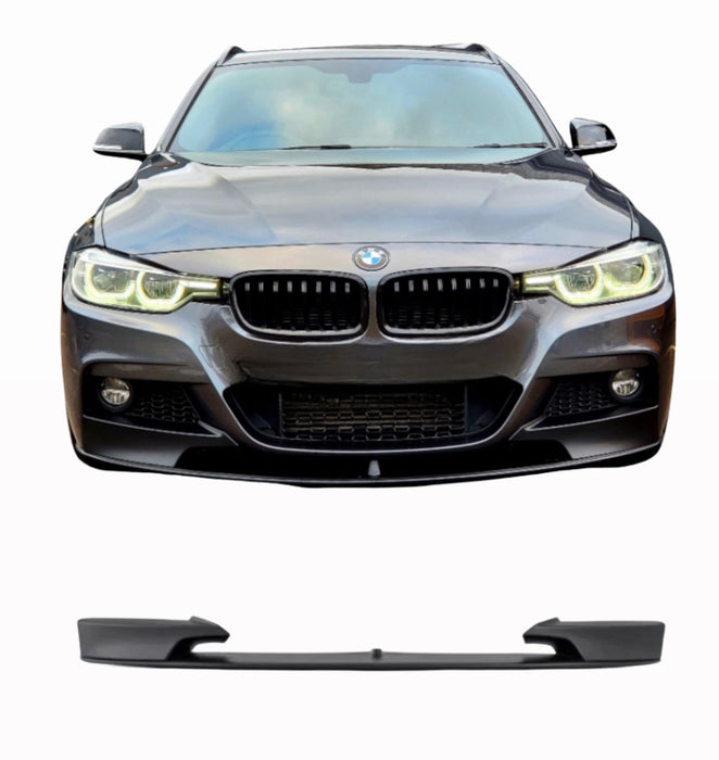 BMW 3 Series F30 F31 Matte Black Front Splitter - Auto Kits