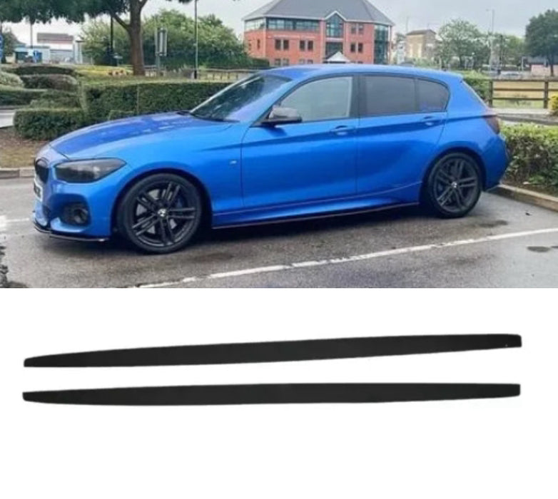 F20 bmw 1 series gloss black side extensions