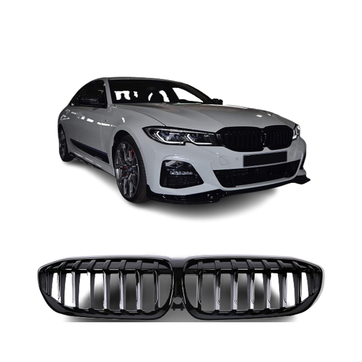 BMW OEM G20 3 Serie 2019 + M Performance Schwarz M340i Version Vorne Grill Neu e
