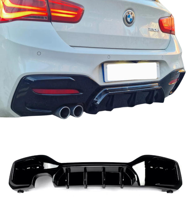 BMW 1 Series F20 with Gloss Black Rear Diffuser Lci