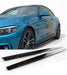 BMW 4 Series F32 Coupe Gloss Black Matte Black Carbon Look Car Side Extension Blades - Auto Kits