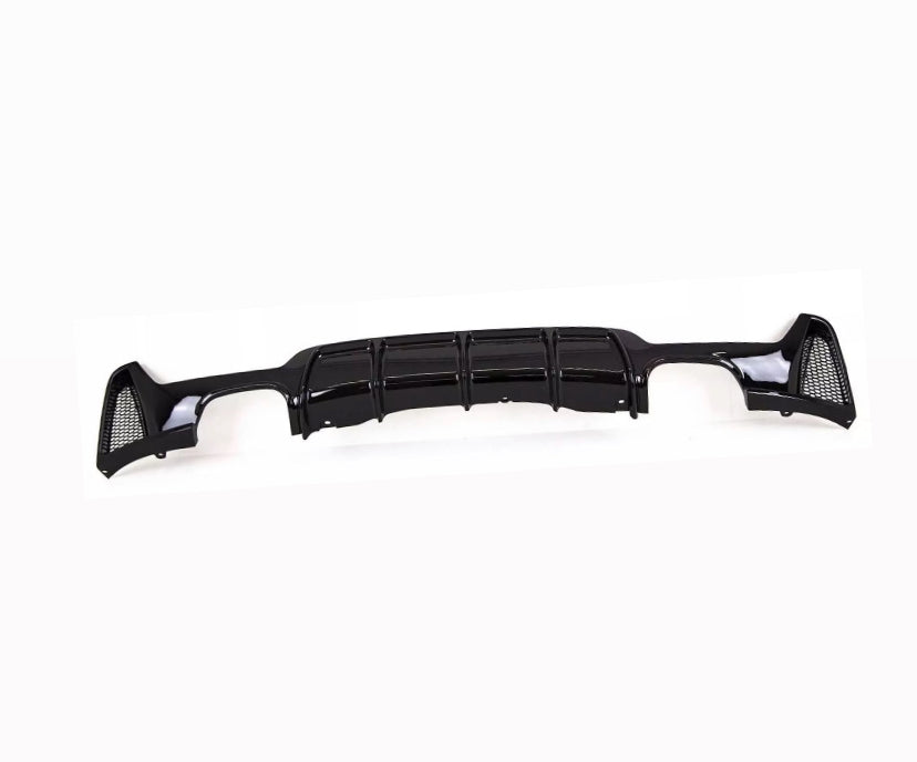 BMW F32 Kit 4 Series Coupe Gloss Black M4 Spoiler Diffuser Splitter Quad - Auto Kits