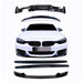 BMW F32 Kit 4 Series Coupe Gloss Black Spoiler Diffuser Splitter Side Extensions - Auto Kits